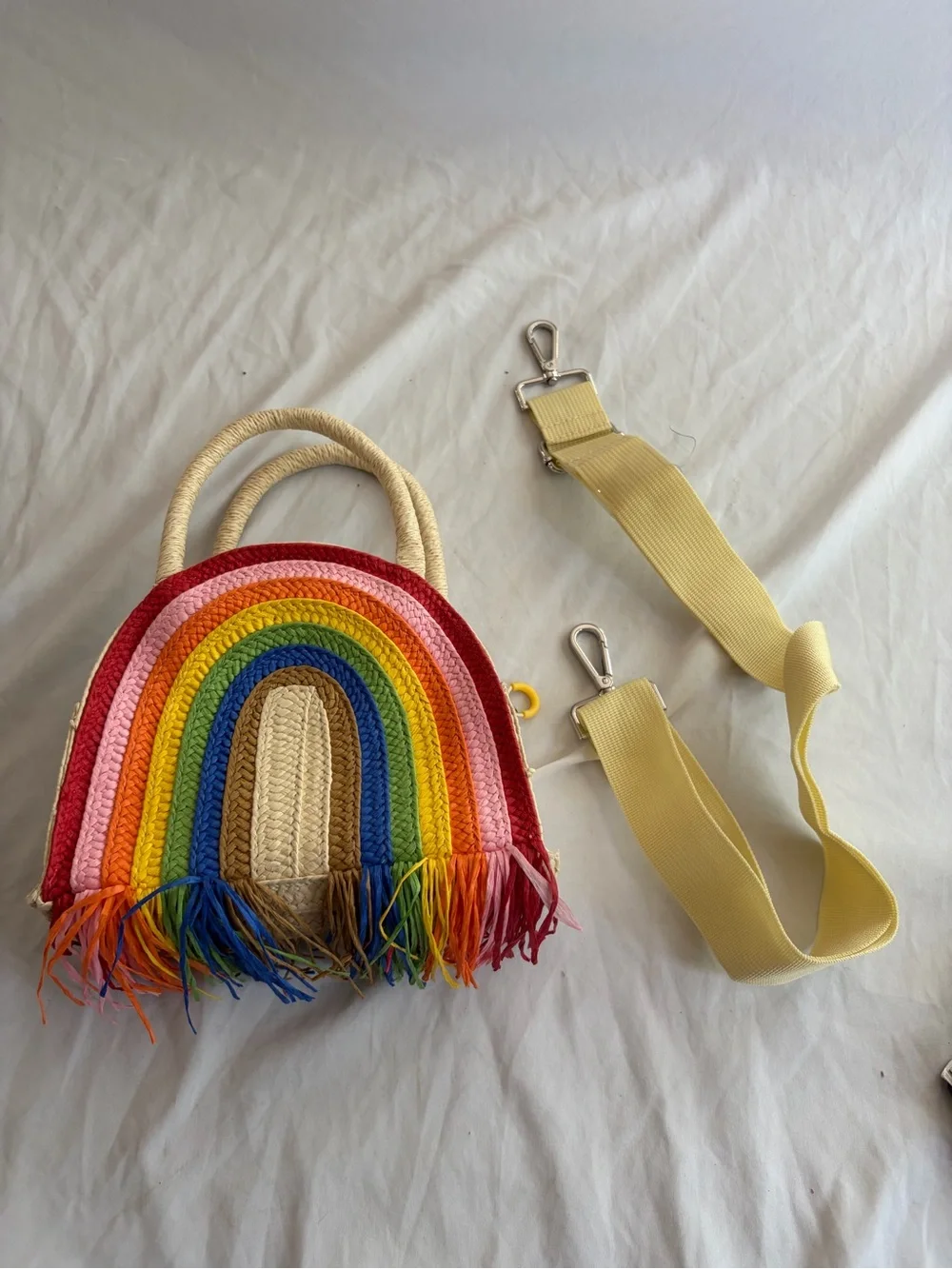 Straw Rainbow Crossbody Bag – 7